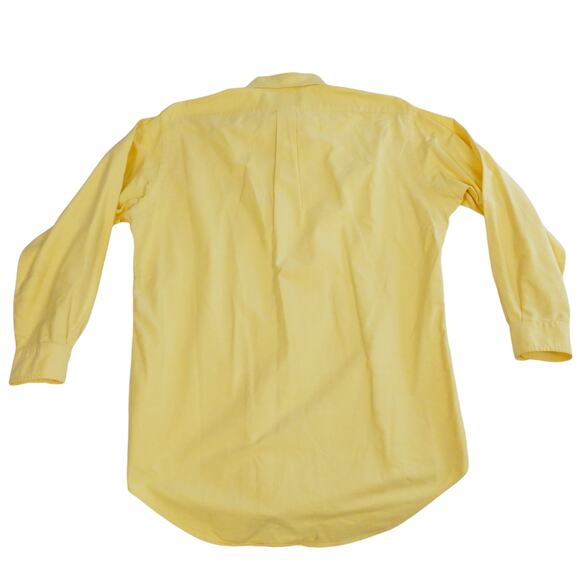 Ralph Lauren Yarmouth Oxford Mens Vintage Yellow Button Up Long Sleeve 15 32 - Picture 6 of 6